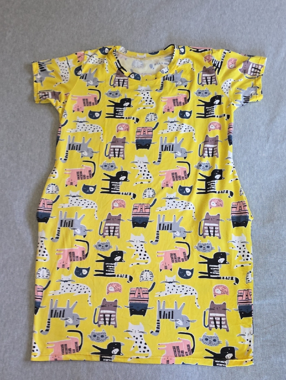 Mini Dress With Cat Design